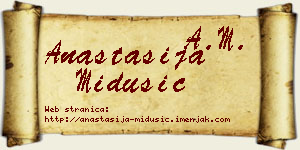 Anastasija Midušić vizit kartica